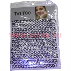 Чокер колье Tatoo (HR-S-937) цвет черный 12 шт/упаковка - фото 91972
