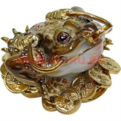 Жаба Фэншуй с монетой из фарфора 6,5 см высота (3070) - фото 93442