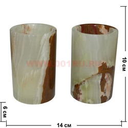 Ваза (карандашница) из оникса малая 10 см (2,5х4) - фото 93567