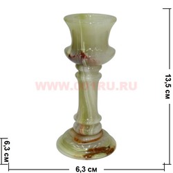 Подсвечник из оникса 13,5 см - фото 93666