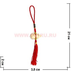 Подвеска феншуй "тыква Ву Лу" деревянная одинарная 10 шт/упаковка - фото 93780