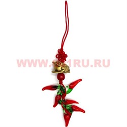 Подвеска Фен Шуй "жабка под бронзу с перцами" 10 шт/связка - фото 93975