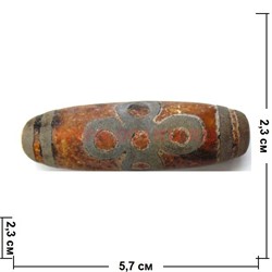 Бусина Дзи "узел удачи" 5,7 см - фото 94146