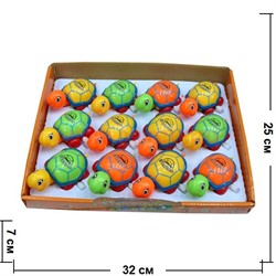 Игрушка "Черепашка" с ручным заводом 12 шт/упаковка - фото 94728