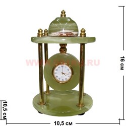 Часы из оникса 16 см - фото 95346
