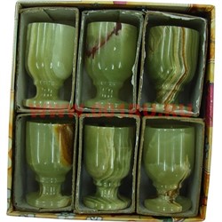 Набор из 6 бокалов 5 см (1,5x2,5) из оникса в картонной упаковке - фото 95509