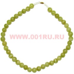 Бусы из оникса 10 мм натуральный минерал 45 см - фото 95734