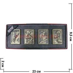 Зажигалка бензиновая "Змеи" цена за 4 штуки - фото 95829