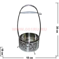 Кадило для угля резное 38х18 см - фото 95901