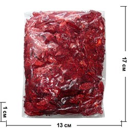 Пайетки "лист" мелкий "красный" цена за уп из 100 гр - фото 95949