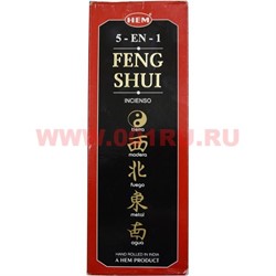 Благовония HEM "Feng Shui 5-in1" (феншуй 5-в-1) 6 шт/уп, цена за уп - фото 96672