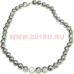 Бусы из кварца размер 10 серебристый цвет - фото 96939