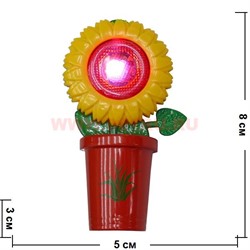 Зажигалка газовая "подсолнух в горшке" - фото 97349
