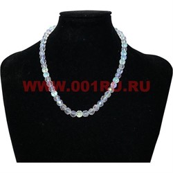 Бусы граненые молочные 8 мм - фото 97411