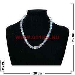 Бусы граненые молочные 8 мм - фото 97412