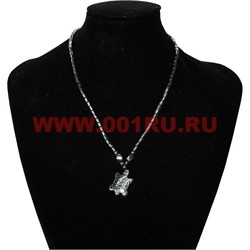 Подвеска из гематита "черепашка" большая - фото 97421