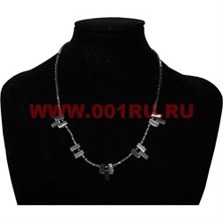 Подвеска из гематита большая "цилиндрики" - фото 97435