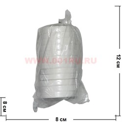 Флористическая лента белая 50 м, цена за 12 штук - фото 97688