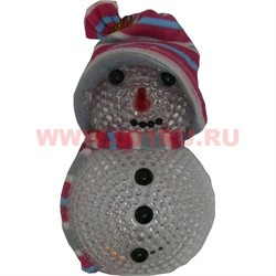 Снеговик светящийся (922) в капюшоне и шарфе - фото 97721