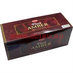 Благовония HEM sq Flora Amber Masala 25 шт/уп (Янтарь) - фото 97982