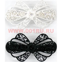 Заколка для волос автомат (L-2857) металл 2 цвета 12 шт/упаковка - фото 98349