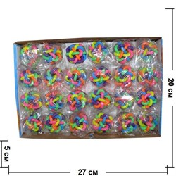 Игрушка прыгающая 40 мм "noodle ball" 24 шт/упаковка - фото 99227