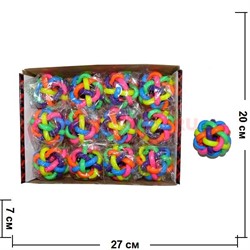 Игрушка прыгающая 65 мм "noodle ball" 12 шт/упаковка - фото 99258
