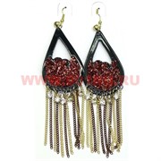 Серьги (H-3) капли коралловые 12 пар в упаковке