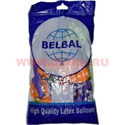 Шар воздушный 14 дюймов 25 шт «с ДР горошек» пастель шелкография Belbal