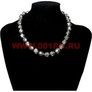 Бусы (металл, циркон) 14 мм имитация пирита