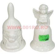 Колокольчик из фарфора (1103) ангелочки 11,5 см 144 шт/коробка