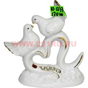 Голуби фарфоровые (KL-1233) со стразами на сердце 120 шт/кор