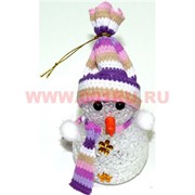 Снеговик маленький 13 см светящийся (с батарейками)