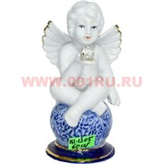 Ангелочек (KL-1205) фарфоровый 12 см с жемчужиной 60 шт/кор