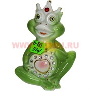 Лягушка с короной из фарфора (KL-802) со стразами 96 шт/коробка