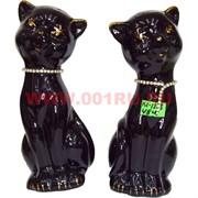 Котики со стразами (KL-1223) черные 16 см цена за пару (48 пар/кор)