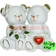 Мишки из фарфора (KL-1209) со стразами 60 шт/кор