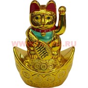 Котик Манэке-неко на слитке на батарейках 14 см (168 шт/кор)