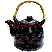 Чайник "Черный дракон", фарфор