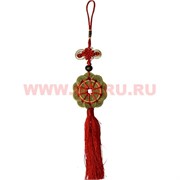 Амулет подвеска (HN-886) цветок из монет + узел удачи