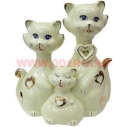 Семья котов из керамики (NS-900) 20,5 см