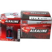 Батарейки Souser "крона" 6LR61 алкалиновая цена за 12 шт