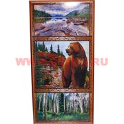 Нарды с рисунками 50x25 см из березы (медведь и другие)