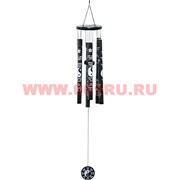 Музыка ветра Инь Ян 5 трубок черная 32 см длина большой трубки