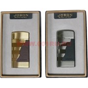 Зажигалка газовая Jobon турбо кожа металл