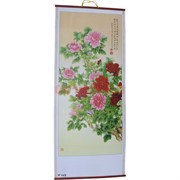 Панно из рисовой бумаги 77x30 см «Китайские розы» (W-607)