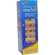 Игра Дженга деревянная с цифрами 48 блоков