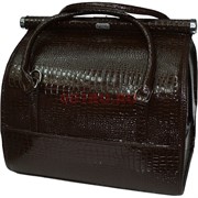 Саквояж-шкатулка для косметики (маникюра) коричневая