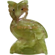 Сова из оникса широкая 7,5 см (3 дюйма)