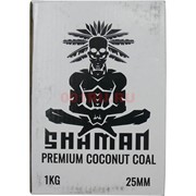Уголь для кальяна Shaman 25 мм кокосовый 1 кг